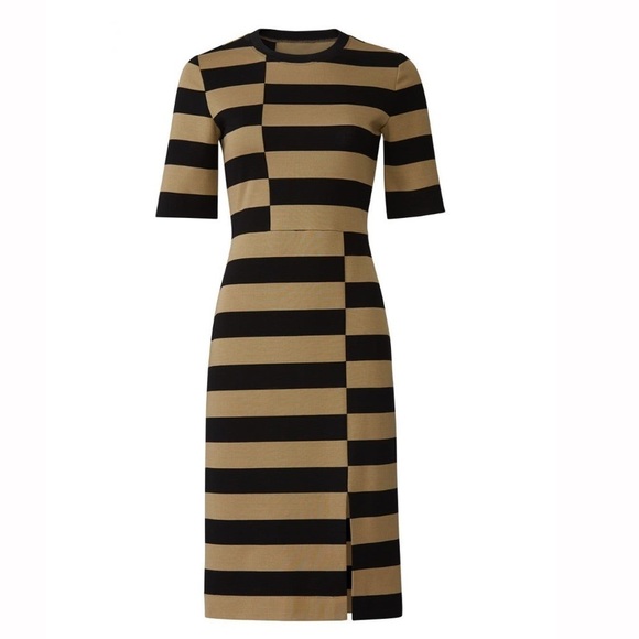 Derek Lam New York Offset Stripe Dress Size 6
